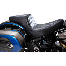 Load image into Gallery viewer, LEPARA KICKFLIP SEAT BLACK DIAMOND STITCH HARLEY SOFTAILS FXBR FLFB 18+ - The Speed Shop Canada