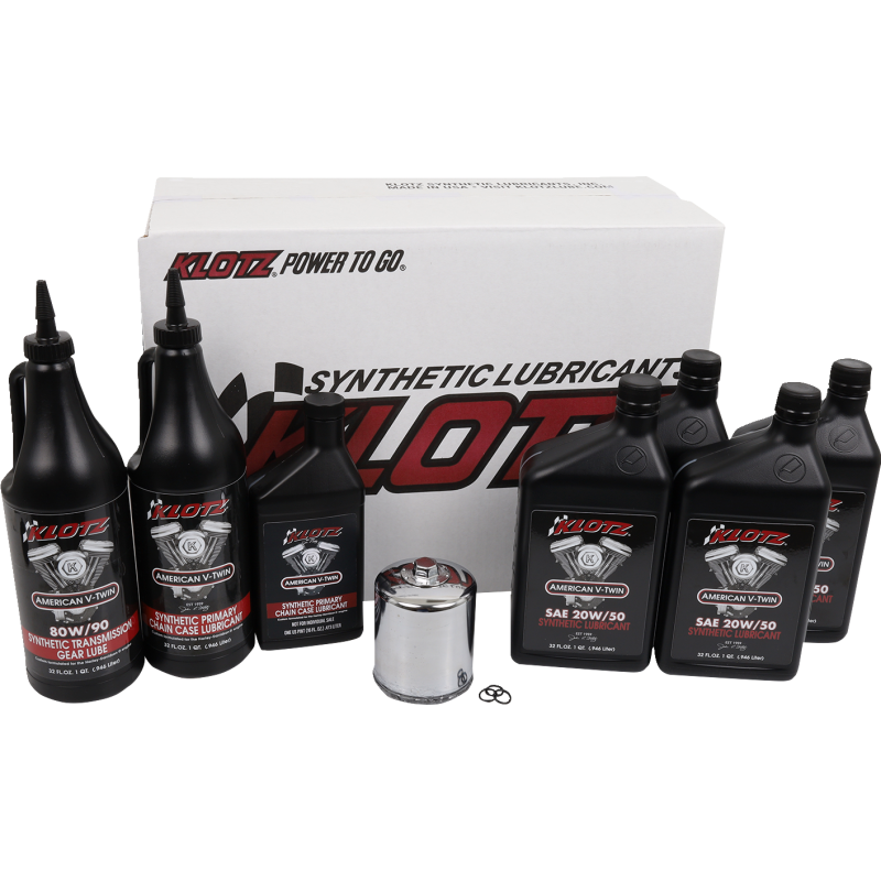 KLOTZ PREMIUM SYNTHETIC OIL CHANGE KITS (4) HARLEY DAVIDSON MODELS - The Speed Shop Canada