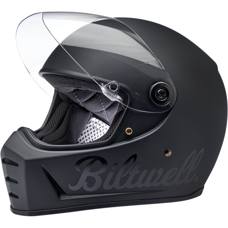 LANE SPLITTER HELMET FLAT BLACK SCRIPT - The Speed Shop Canada