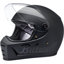 Load image into Gallery viewer, LANE SPLITTER HELMET FLAT BLACK SCRIPT - The Speed Shop Canada