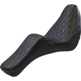 LEPARA CHEROKEE SEAT BLACK DIAMOND STITCH HARLEY SOFTAILS FXBB 18-25