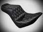 LEPARA TAILWHIP SEAT BLACK DOUBLE DIAMOND 00-07 HARLEY SOFTAILS - The Speed Shop Canada