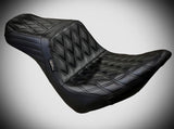 LEPARA TAILWHIP SEAT BLACK DOUBLE DIAMOND 00-07 HARLEY SOFTAILS