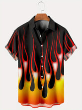 Load image into Gallery viewer, THE SPEED SHOP MENS FLAMED BUTTON UP SHIRTS - The Speed Shop Canada