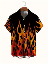 Load image into Gallery viewer, THE SPEED SHOP MENS FLAMED BUTTON UP SHIRTS - The Speed Shop Canada