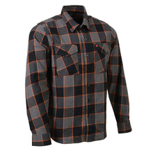 Load image into Gallery viewer, MILWAUKEE LEATHER GREY/ORANGE FLANNEL SHIRT - The Speed Shop Canada