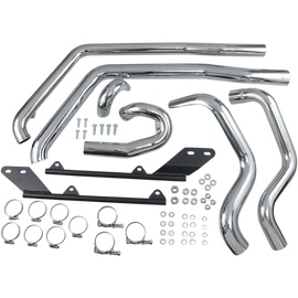 BASSANI POWER CURVE CHROME TRUE DUAL EXHAUST HEADER SOFTAILS 84-17 - The Speed Shop Canada