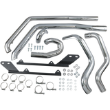 BASSANI POWER CURVE CHROME TRUE DUAL EXHAUST HEADER SOFTAILS 84-17