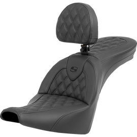 SADDLEMEN ROAD SOFA BLACK L/S WITH BACKREST HARLEY DAVIDSON SOFTAILS M8 - The Speed Shop Canada
