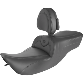 SADDLEMEN ROAD SOFA PLAIN SEAT WITH BACKREST HARLEY BAGGERS 97-07 - The Speed Shop Canada