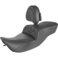 SADDLEMEN ROAD SOFA PLAIN SEAT WITH BACKREST HARLEY BAGGERS 97-07 - The Speed Shop Canada