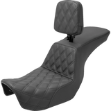 SADDLEMEN TOUR STEP UP SEATS BLACK LS HARLEY DAVIDSON DYNA 06-17