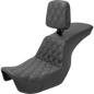 SADDLEMEN TOUR STEP UP SEATS BLACK LS HARLEY DAVIDSON DYNA 06-17 - The Speed Shop Canada
