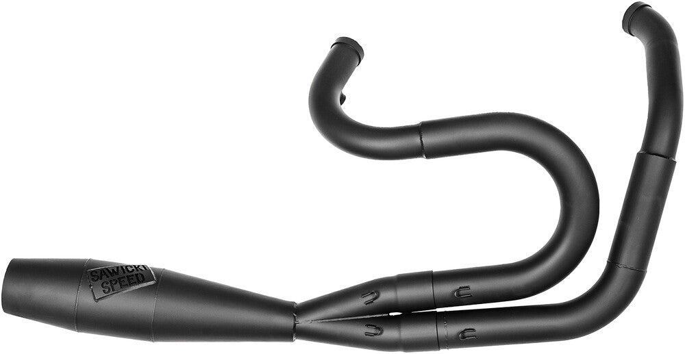 SAWICKI SPEED SHORTY CANNON BIG INCH 2:1 EXHAUST HARLEY DAVIDSON DYNA 91-17 - The Speed Shop Canada