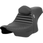 SADDLEMEN SDC PRO GRIPPER TR BLACK WITH BACKREST 24-25 HARLEY BAGGERS - The Speed Shop Canada