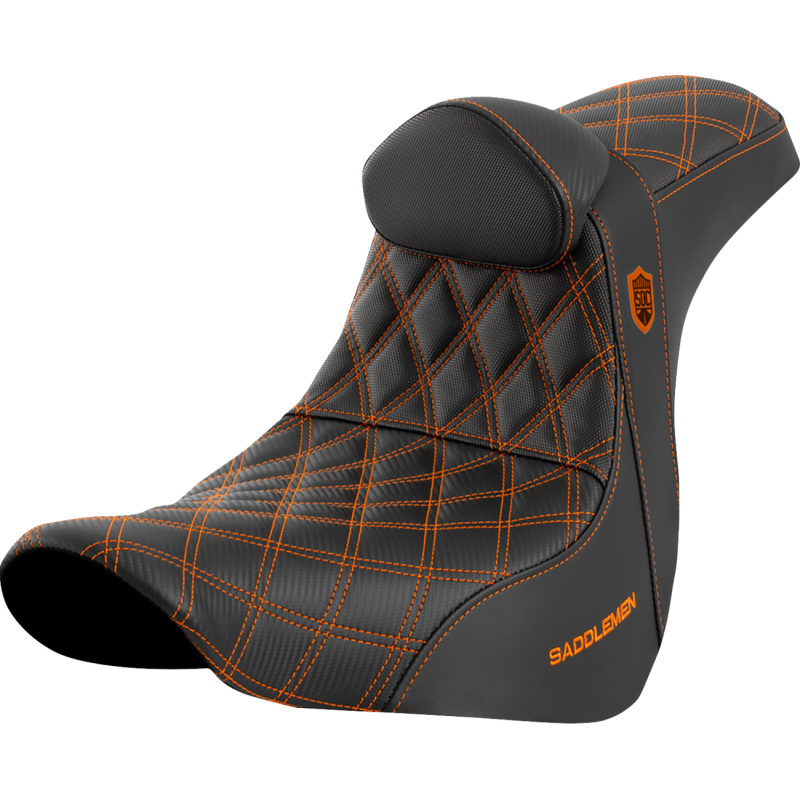 SADDLEMEN SDC PRO SERIES GRIPPER ORANGE SEAT HARLEY DAVIDSON FXLRT - The Speed Shop Canada