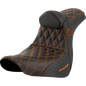 SADDLEMEN SDC PRO SERIES GRIPPER ORANGE SEAT HARLEY DAVIDSON FXLRT - The Speed Shop Canada
