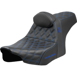 SADDLEMEN SDC PRO GRIPPER LS BLUE WITH BACKREST 24-25 HARLEY BAGGERS - The Speed Shop Canada