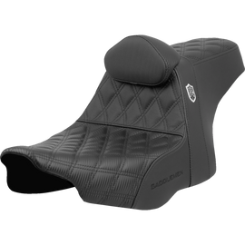 SADDLEMEN SDC PRO GRIPPER LS BLACK WITH BACKREST 24-25 HARLEY BAGGERS - The Speed Shop Canada
