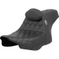SADDLEMEN SDC PRO GRIPPER LS BLACK WITH BACKREST 24-25 HARLEY BAGGERS - The Speed Shop Canada