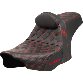 SADDLEMEN SDC PRO GRIPPER LS RED WITH BACKREST 24-25 HARLEY BAGGERS - The Speed Shop Canada