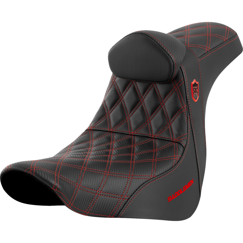SADDLEMEN SDC PRO SERIES GRIPPER RED SEAT HARLEY DAVIDSON FXLRT - The Speed Shop Canada