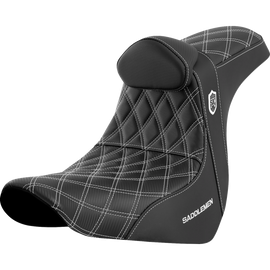 SADDLEMEN SDC PRO SERIES GRIPPER WHITE SEAT HARLEY DAVIDSON FXLRST - The Speed Shop Canada