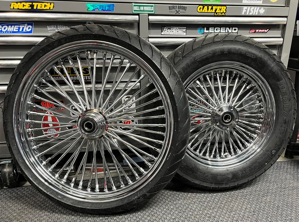 BIG SPOKE CHROME 21/16 WHEEL PACKAGE HARLEY DAVIDSON SOFTAILS 1986-1999 - The Speed Shop Canada