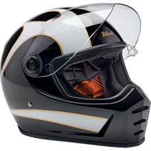 Load image into Gallery viewer, LANE SPLITTER HELMET BLACK FLAMES - The Speed Shop Canada