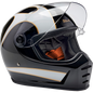 LANE SPLITTER HELMET BLACK FLAMES - The Speed Shop Canada