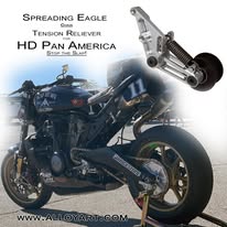 Load image into Gallery viewer, ALLOY ART SPREAD EAGLE CHAIN TENSIONER HARLEY DAVIDSON PAN AMERICA - The Speed Shop Canada