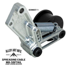 Load image into Gallery viewer, ALLOY ART SPREAD EAGLE CHAIN TENSIONER HARLEY DAVIDSON SOFTAIL 18-25 - The Speed Shop Canada