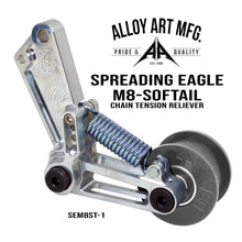 Load image into Gallery viewer, ALLOY ART SPREAD EAGLE CHAIN TENSIONER HARLEY DAVIDSON SOFTAIL 18-25 - The Speed Shop Canada