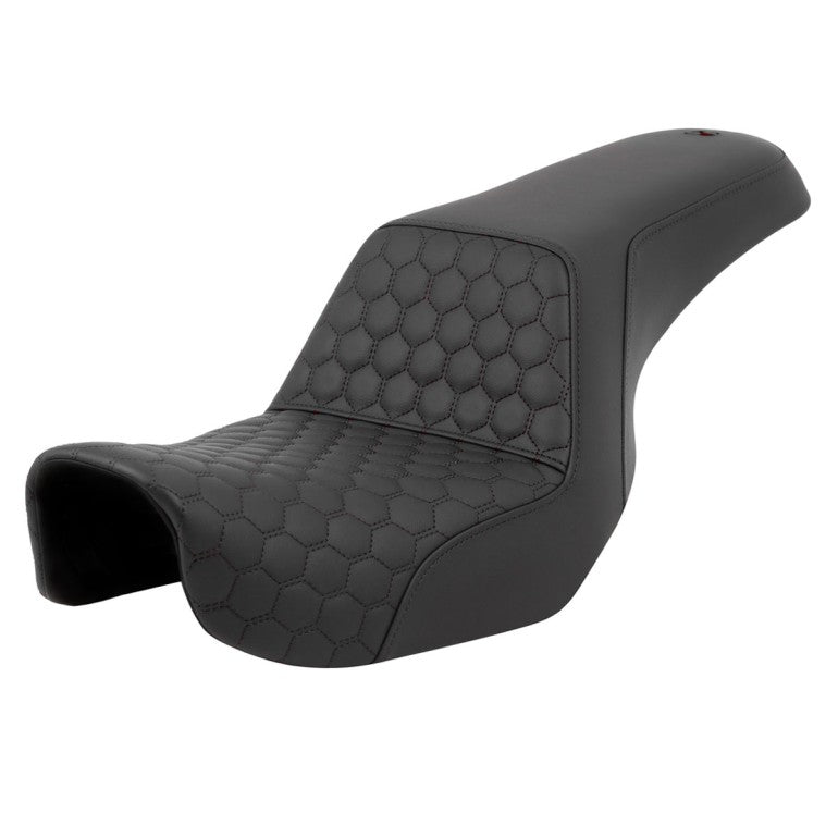SADDLEMEN STEP UP BLACK HC STITCH HARLEY DAVIDSON DYNA 06-17 - The Speed Shop Canada