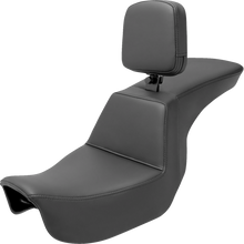 Load image into Gallery viewer, SADDLEMEN TOUR STEP UP SEATS BLACK PLAIN HARLEY DAVIDSON DYNA 06-17 - The Speed Shop Canada