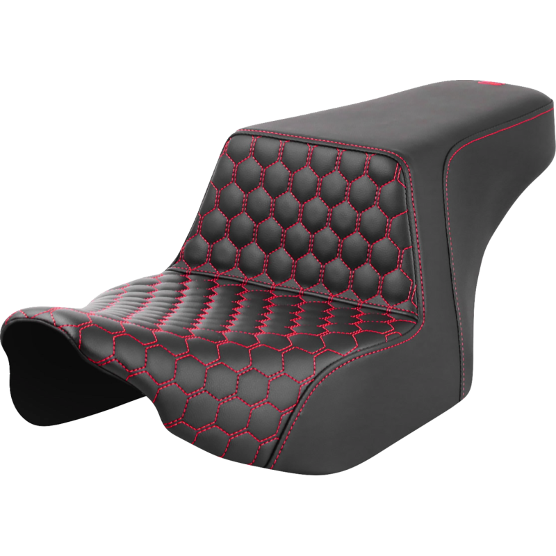 SADDLEMEN STEP UP SEAT RED H/C 24-25 HARLEY DAVIDSON BAGGERS - The Speed Shop Canada