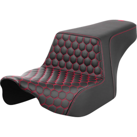 SADDLEMEN STEP UP SEAT RED H/C 24-25 HARLEY DAVIDSON BAGGERS - The Speed Shop Canada