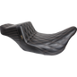 LEPARA TAILWHIP SEAT BLACK/CHESTNUT DIAMOND STITCH HARLEY BAGGERS 08-24 - The Speed Shop Canada