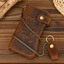 Load image into Gallery viewer, TRUCKER / BIKER LEATHER TIGER WALLET C/W CHAIN - The Speed Shop Canada