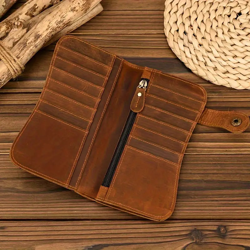 TRUCKER / BIKER LEATHER TIGER WALLET C/W CHAIN - The Speed Shop Canada