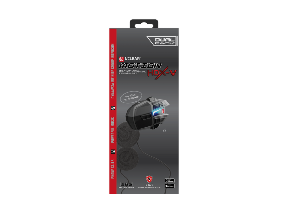 UCLEAR MOTION HDX-V BLUETOOTH HELMET COMMUNICATION/MUSIC - The Speed Shop Canada