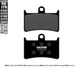 GALFER Brake Pads Semi Metallic Fd178g1054 17-178S