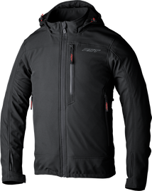 Black RST Havoc D3o jacket with protective armor, featuring a sleek design and adjustable straps.