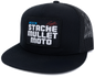 Stache Mullet Moto 2fifty Hat Black