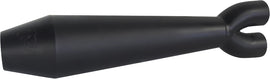 TBR TBRComp S Gen II M8 Softail exhaust in black with sleek design, mounted on a Harley Softail motorcycle.