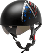 Hh 65 Half Helmet Bravery Matte Black/Red/White/Blue Md