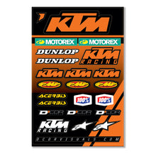 Load image into Gallery viewer, Ktm Racing Decal Sheet 12 Mil Ktm Racing Decal Sheet