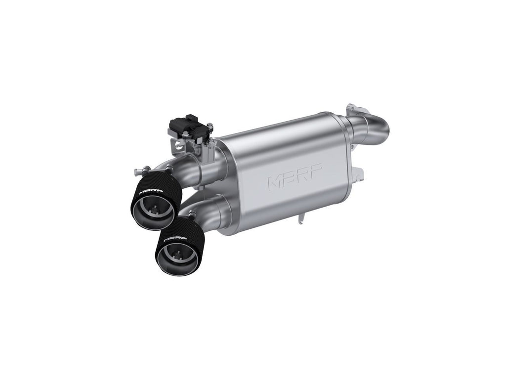 Dual Stacked Slip On System W/ Active Exhaust Cf Tip