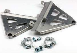 WORKS radiator braces for Honda CRF450R 2017 motorcycle, protective guards with durable metal construction.
