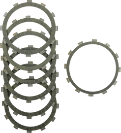 HardDrive Aramid Clutch Friction Set with HD Diaphragm Spring for Indian motorcycle, showing clutch components and friction surfaces.